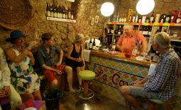 French wine enthusiasts visiting La Cave Cotignac